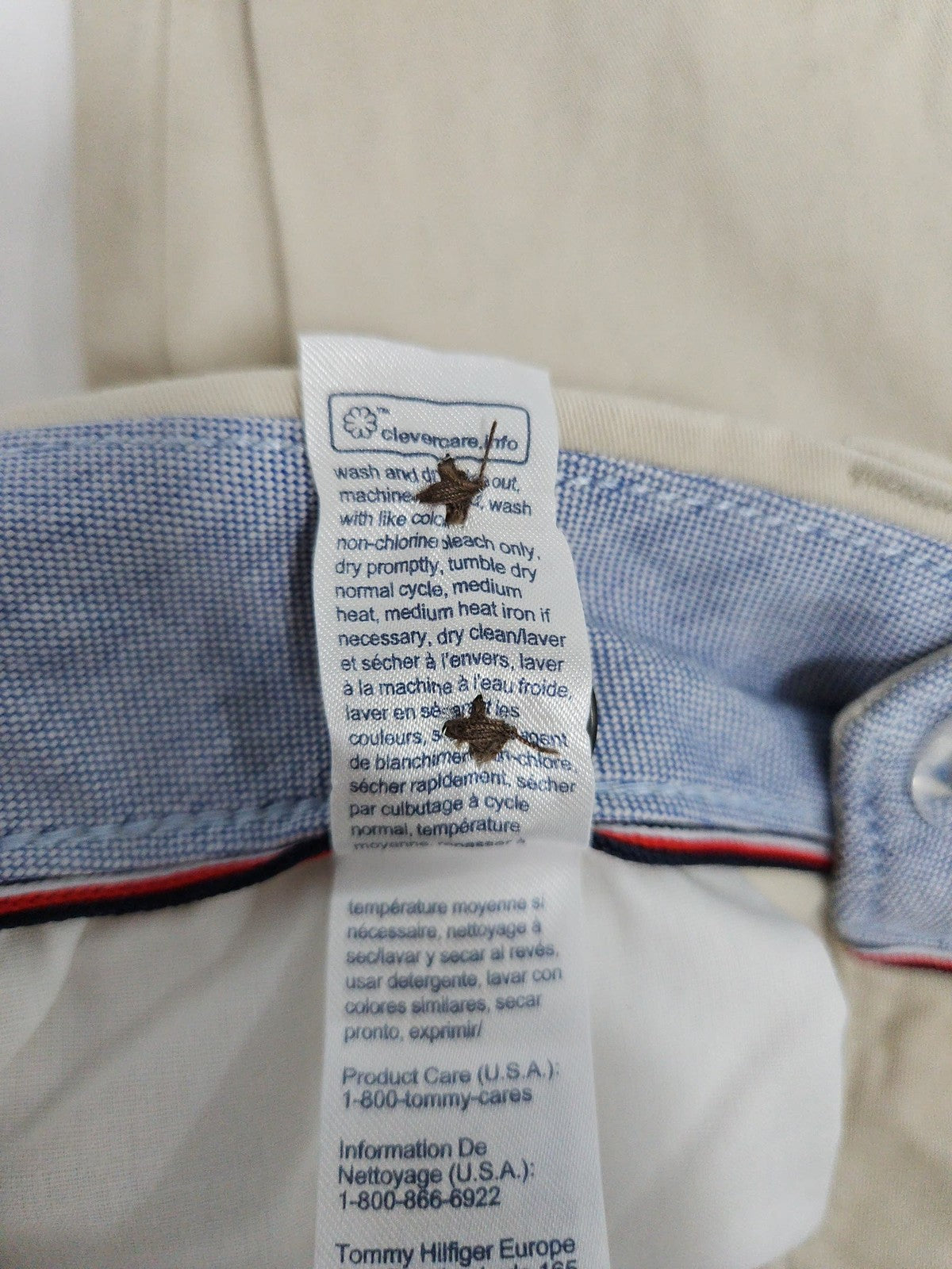 Tommy Hilfiger Classic Fit Stone Stretch Chino Pants Men's 42 (43X31)