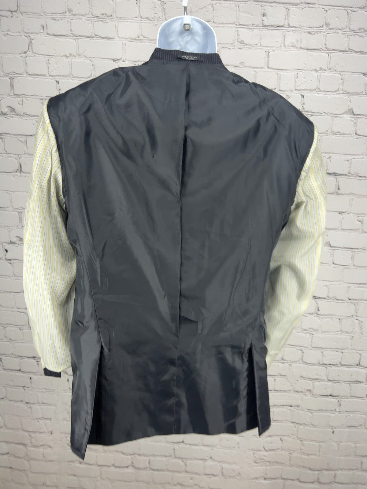 Jones New York Collection Navy Pinstripe Wool 2 Button Blazer Sport Coat 38S