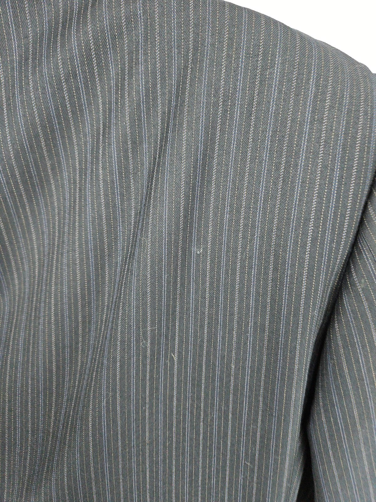 VTG Canali Charcoal Pinstripe Super 120s Wool 2 Button Blazer Sport Coat US 48R