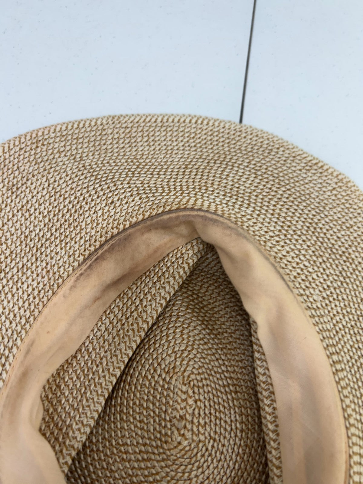 Nikki Beach Harper Tan Toyo Straw Wide Brim Sun Hat UPF 50+ One Size