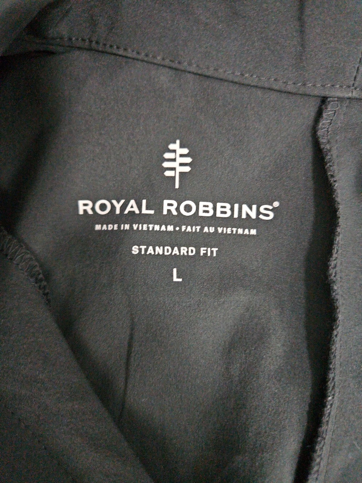 Royal Robbins Women's Black Shawl Collar Drawstring Waist Shirt Dress L
