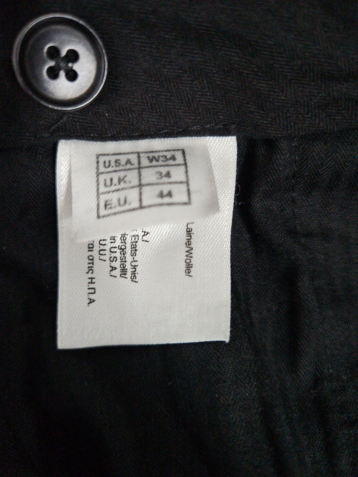 Brooks Brothers Charcoal Gray 100% Wool Flannel Men's Dress Pants 34 (32X30)