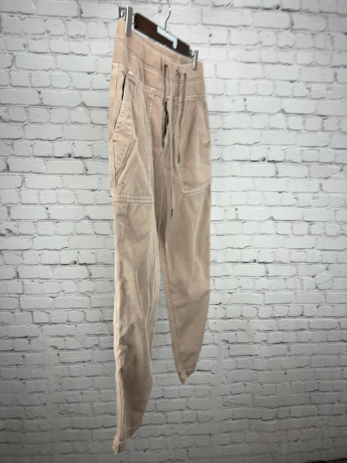 James Perse Blush Cotton Utility Drawstring Cropped Jogger Pants 1 (28X26)