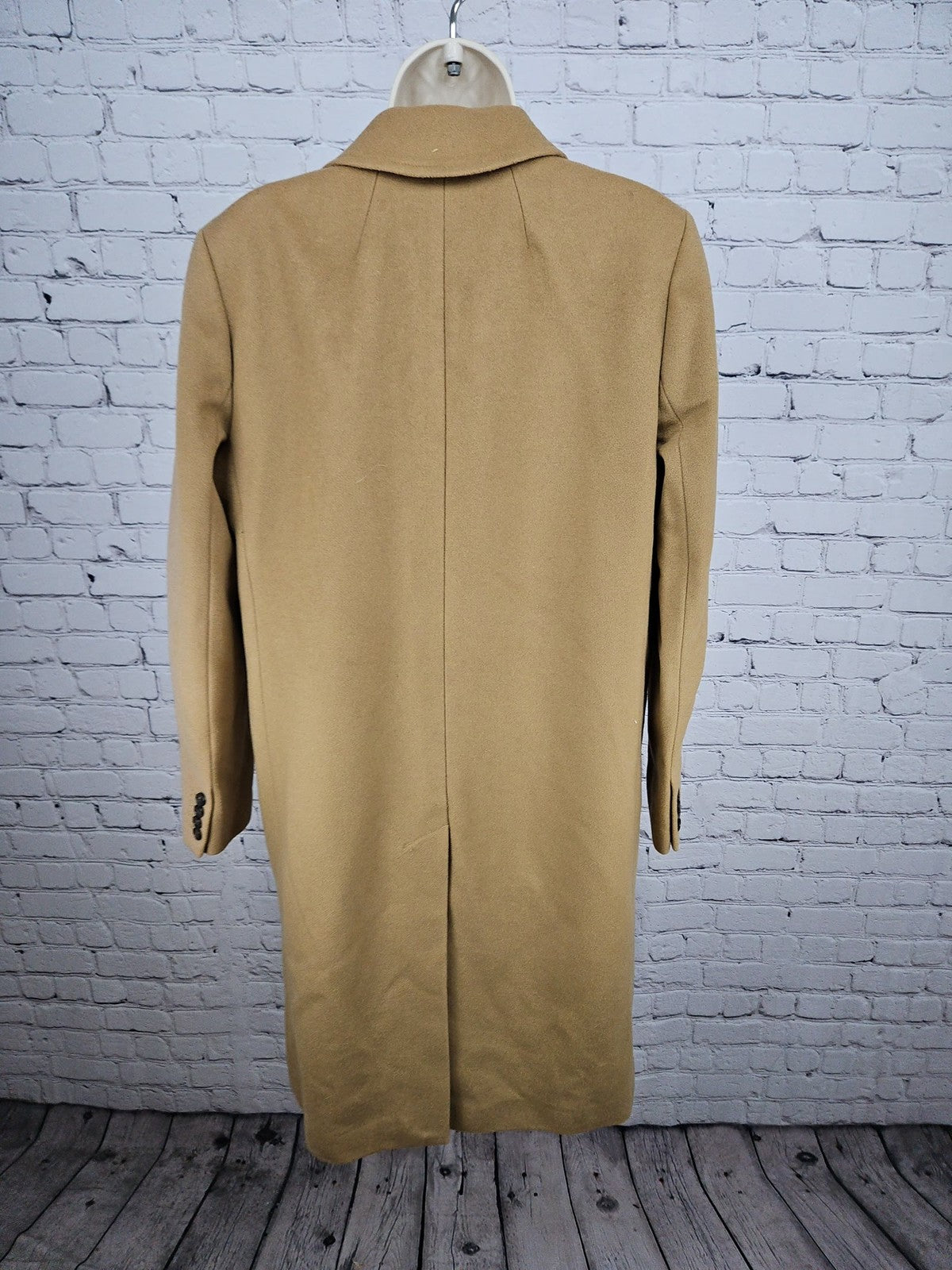 J.Crew Camel Wool Cashmere Blend Double Breasted Peak Lapel Topcoat 12