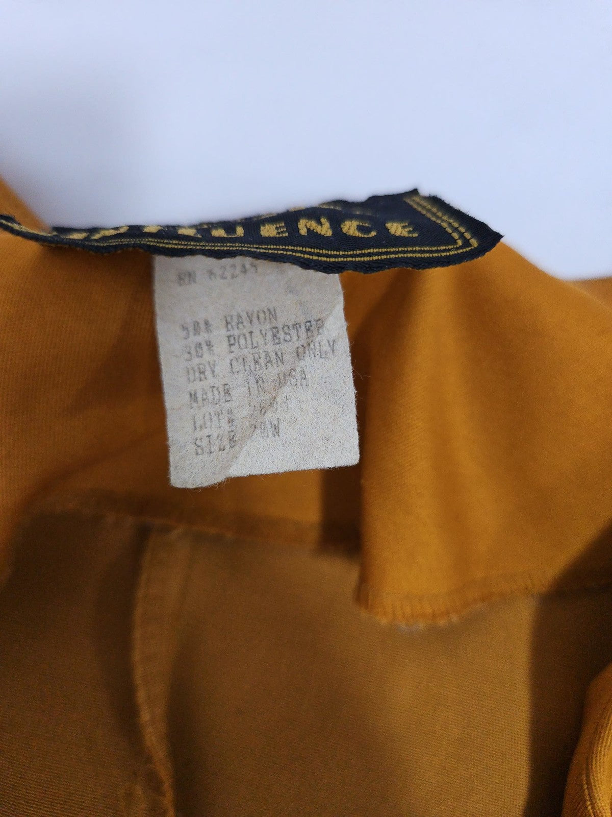 VTG Positive Influence Mustard Dolman Sleeve Belted Midi Dress Women's 16W