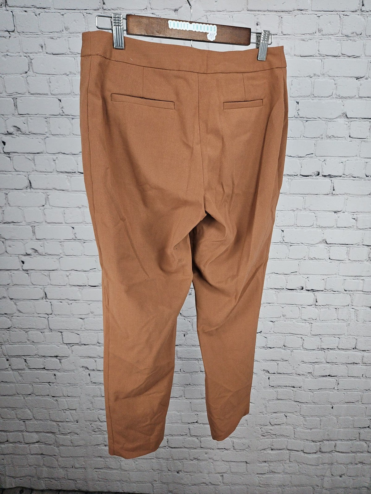 Ellen Tracy Brown Zip Pocket Slim Ankle Women's Dress Pants 2 (30X27.5)