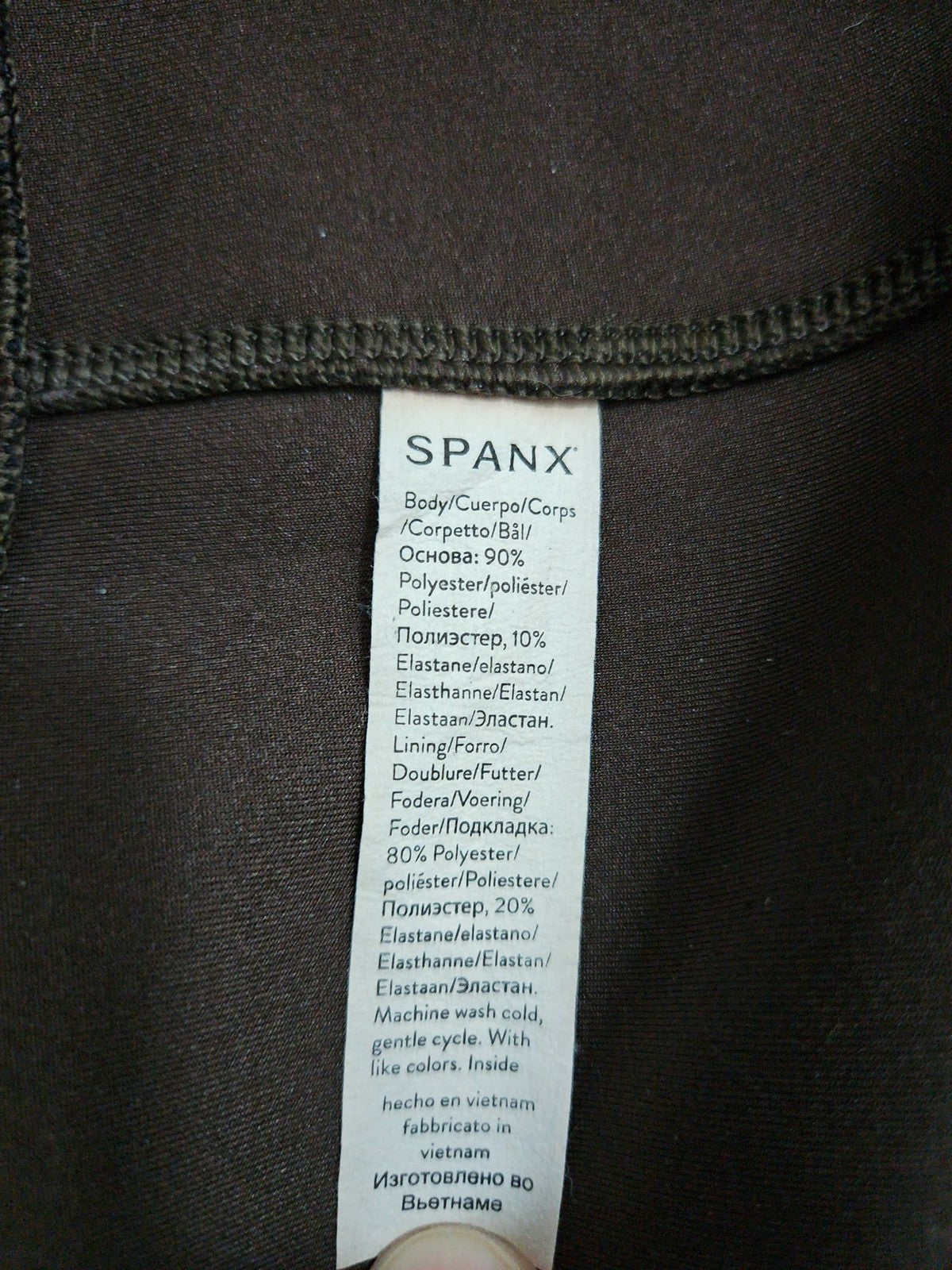 Spanx Brown Faux Suede Pull On Seamed Leggings Women's L
