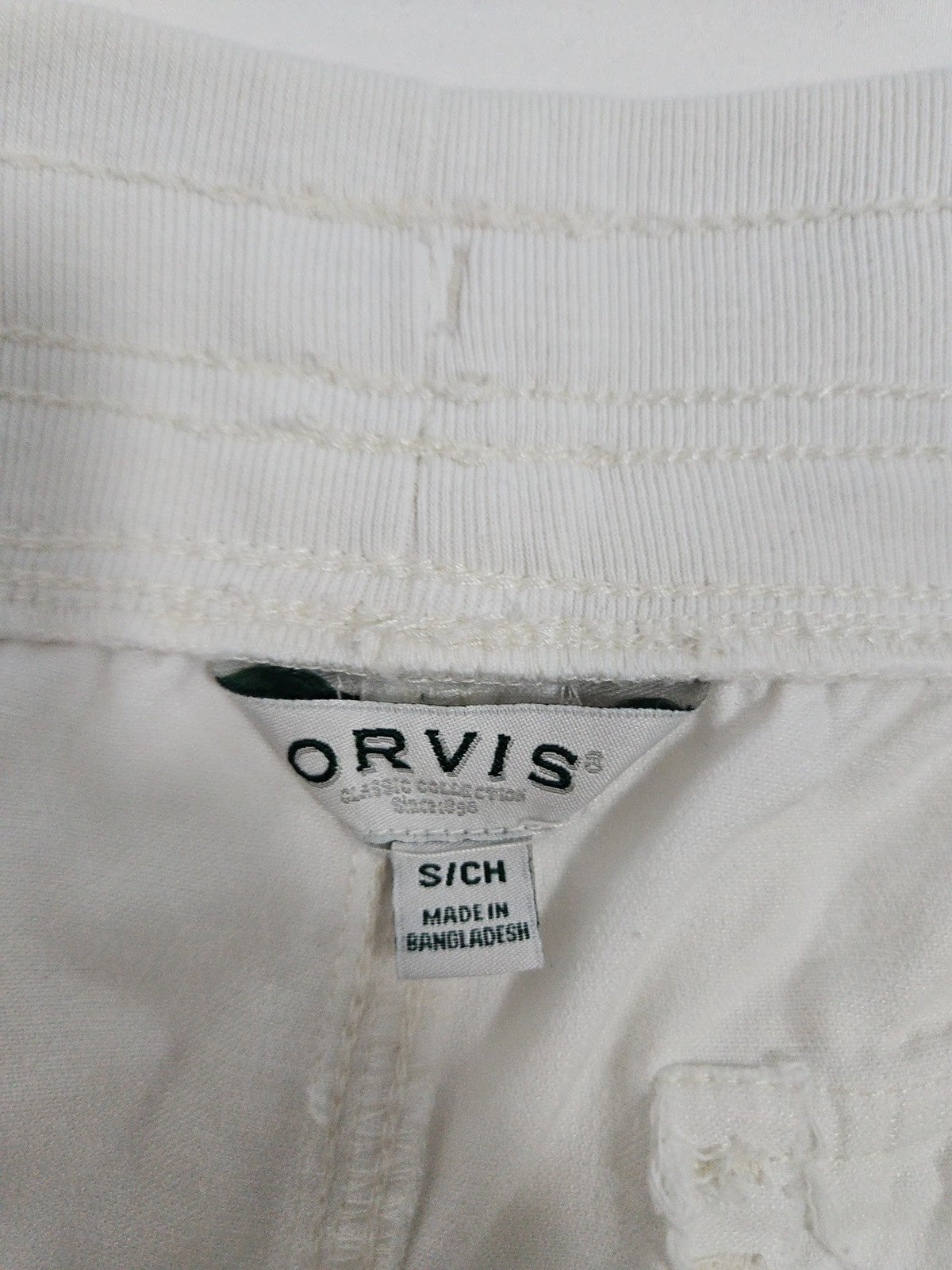 Orvis White Cotton Lyocell Drawstring Pull On Shorts Women's S (28X4)