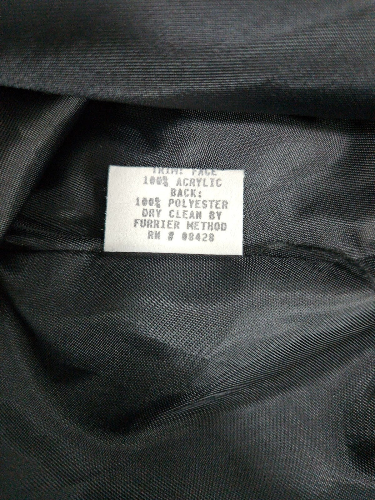 VTG Charles Klein Black 100% Wool Faux Fur Hooded Double Breasted Coat 20WP