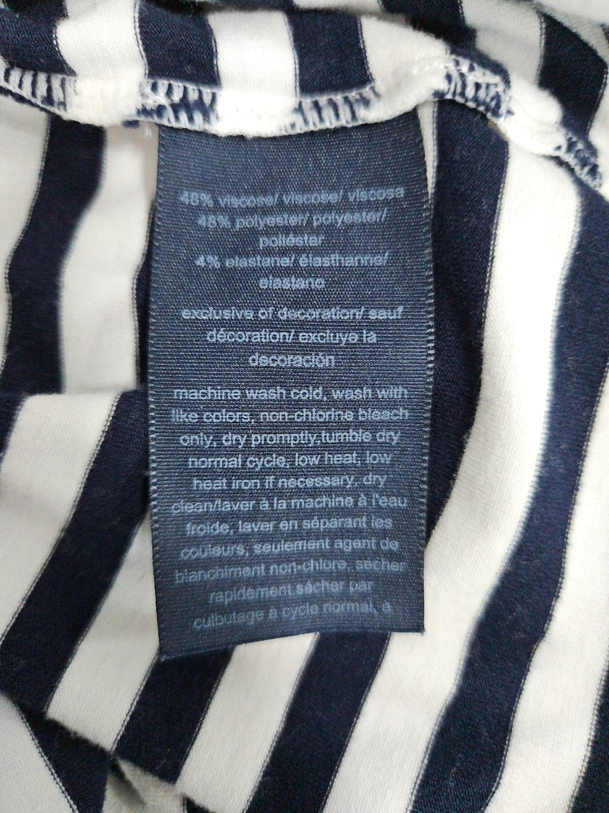 Tommy Hilfiger Navy White Striped V Neck Tiered Maxi Dress Women's XL