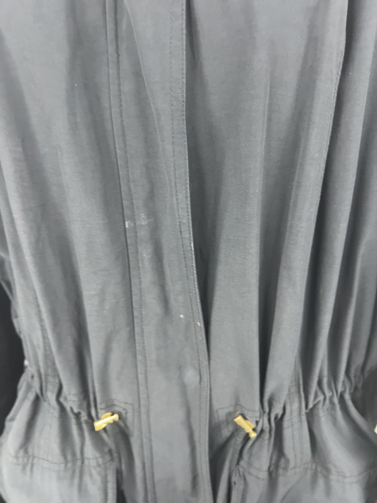 Ellen Tracy Black Hooded Drawstring Waist Utility Anorak Jacket Women's 2X