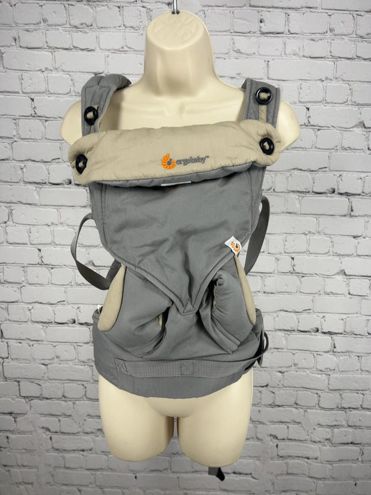 Ergobaby Four Position 360 Grey Beige Cotton Baby Carrier 12-33 lbs