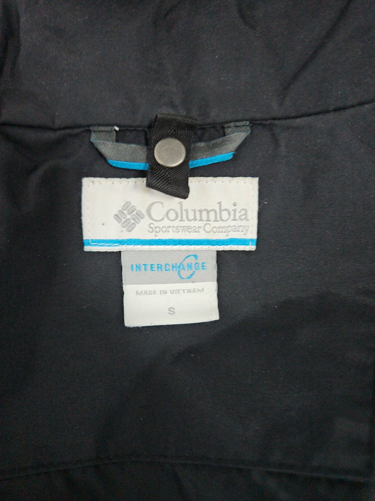 Columbia Interchange Black White Hooded Nylon Shell Jacket Women's S