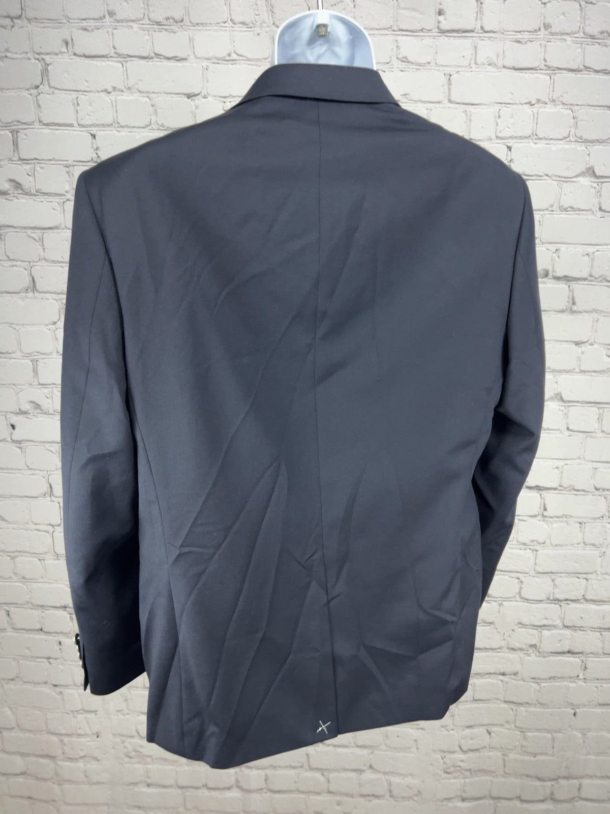 Michael Kors Navy Wool Blend 2 Button Silver Crest Blazer Sport Coat 40S