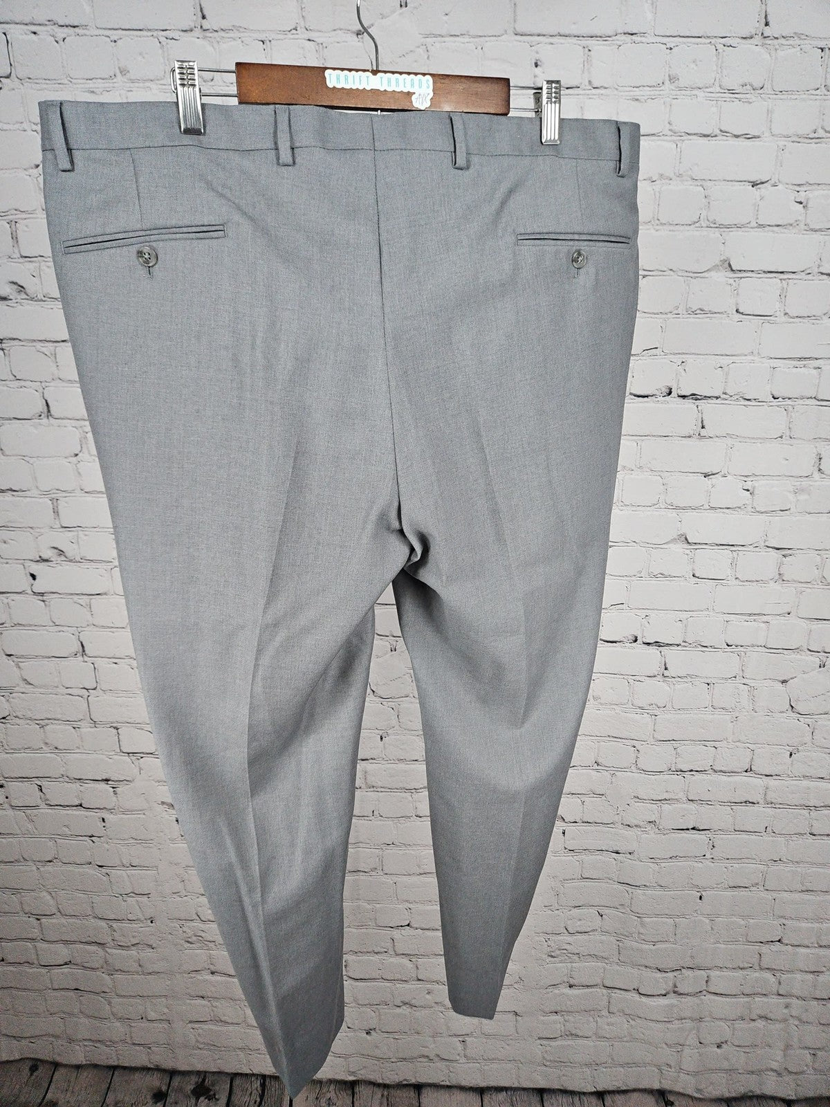 Jos A Bank 1905 Light Gray 100% Wool Flat Front Dress Pants 40R