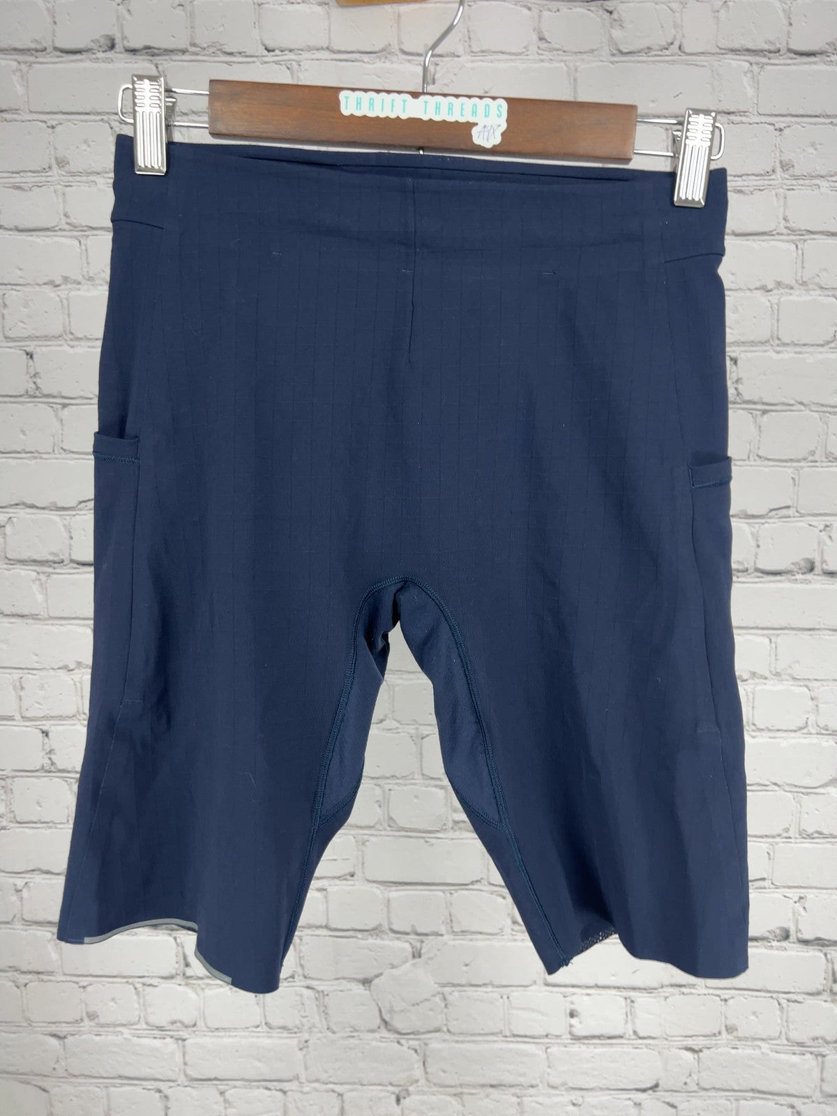 Lululemon Navy Ripstop Zip Pocket Men's Running Shorts Reflective S (25X9)