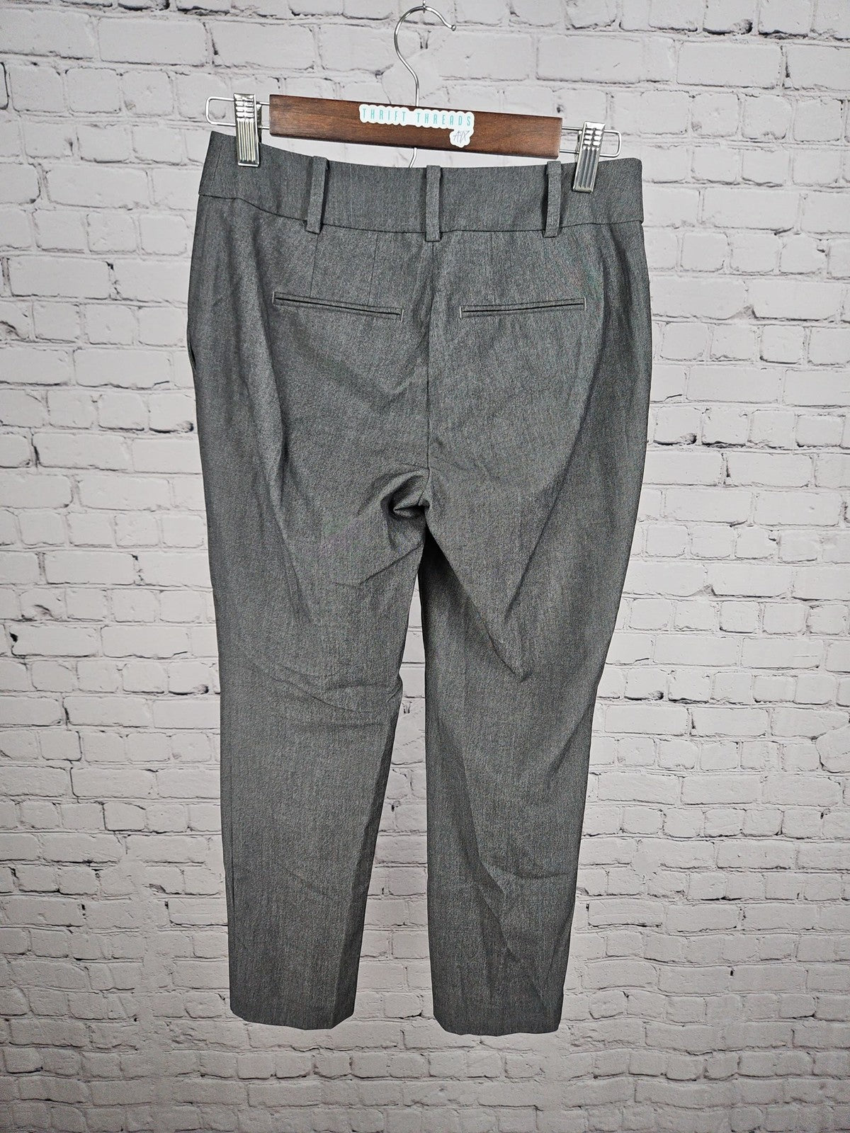Ann Taylor Factory Petite Curvy Gray Slim Ankle Dress Pants 00P
