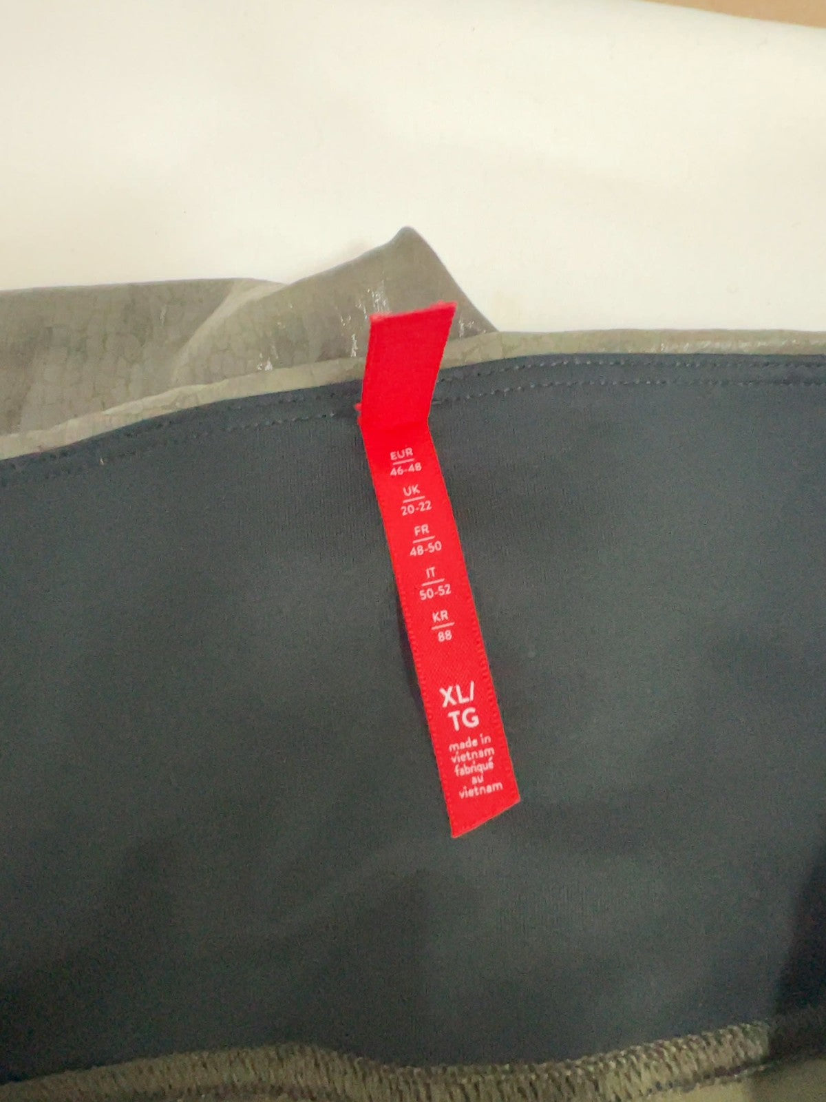 Spanx Olive Green Faux Leather Croc Shine High Rise Leggings XL
