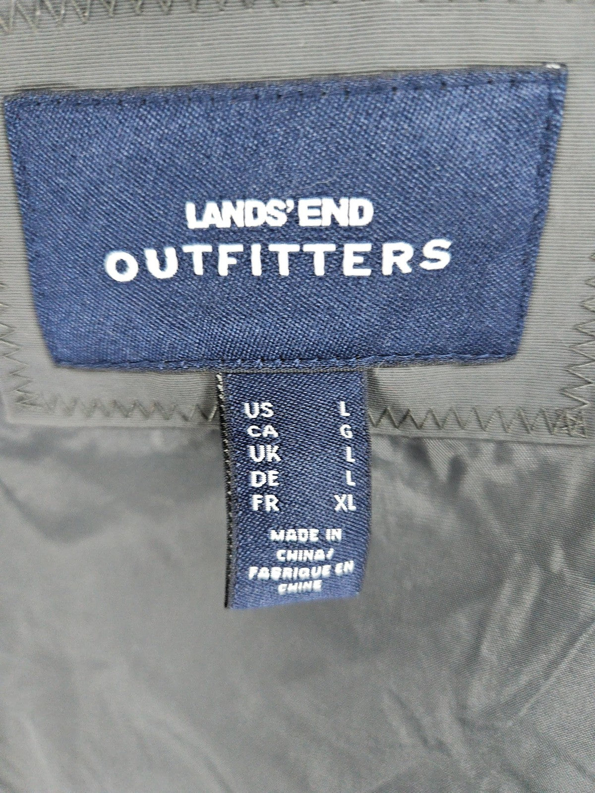 Lands' End Outfitters Avis Budget 3-in-1 Hooded Rain Jacket Blue Gray L