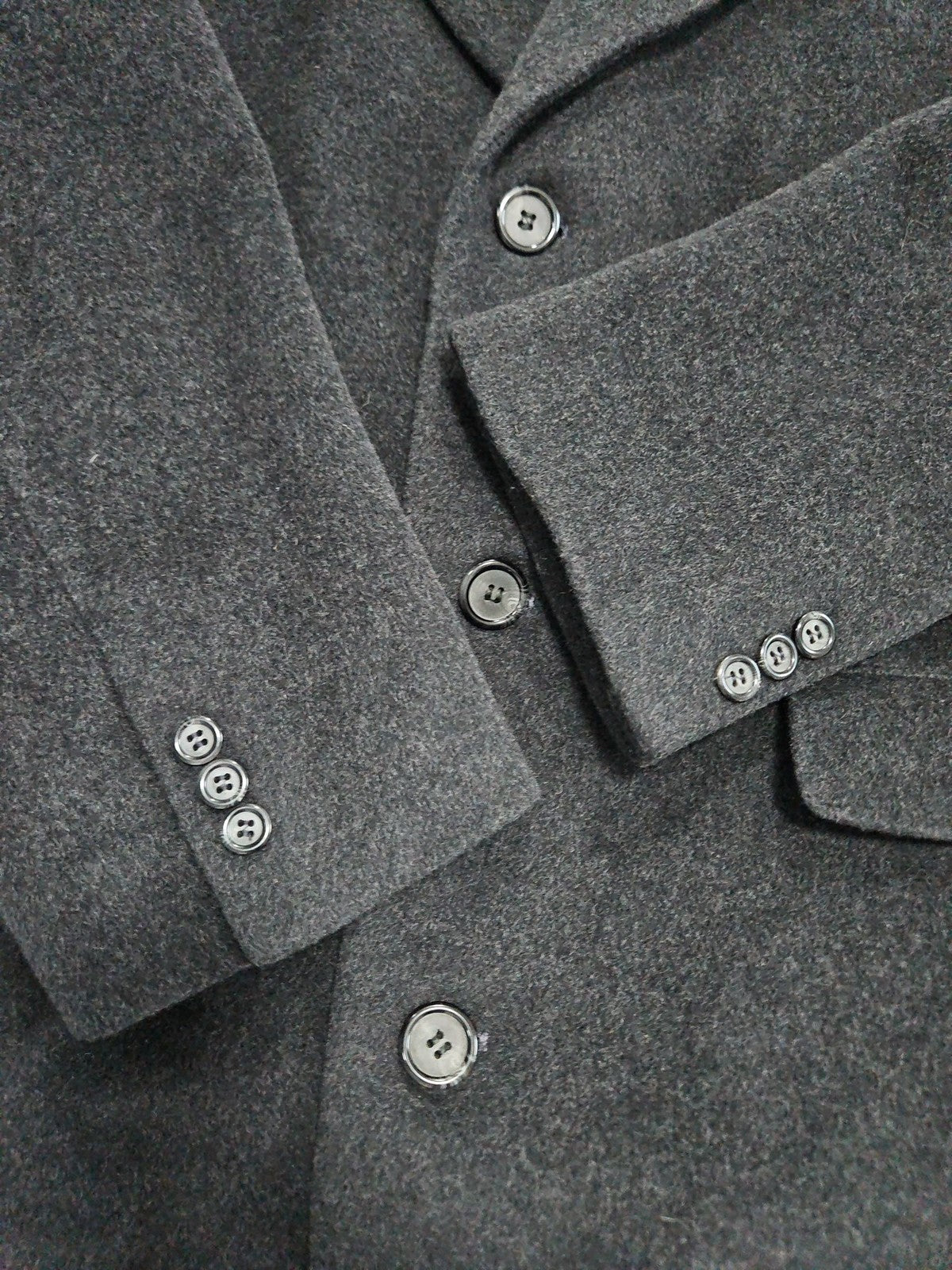 VTG Sullivan Bros Charcoal Gray Cashmere Blend Long Overcoat Top Coat Men's M
