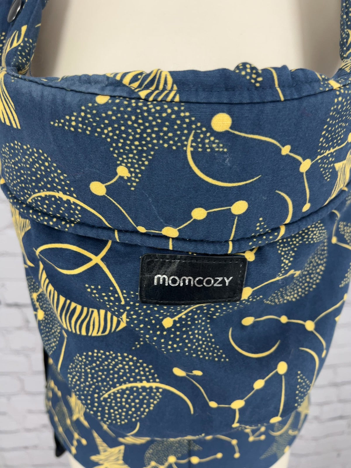 Momcozy Navy Yellow Constellation Print Cotton Baby Carrier 3-24 Months