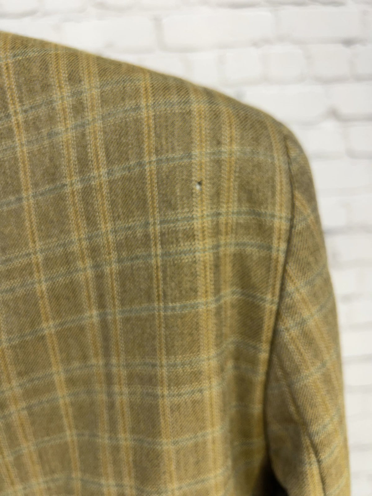Culwell & Son Brown Plaid 2 Button Single Vented Notch Blazer Sport Coat 38L