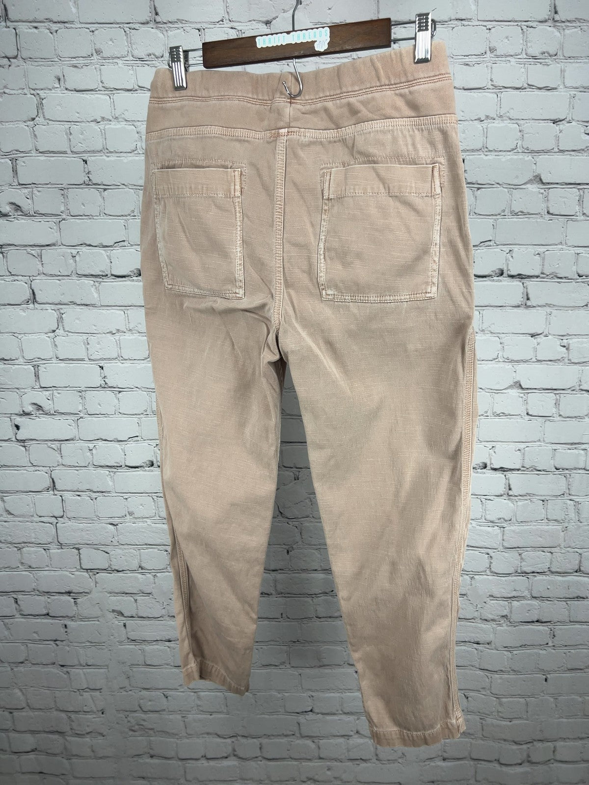 James Perse Blush Cotton Utility Drawstring Cropped Jogger Pants 1 (28X26)