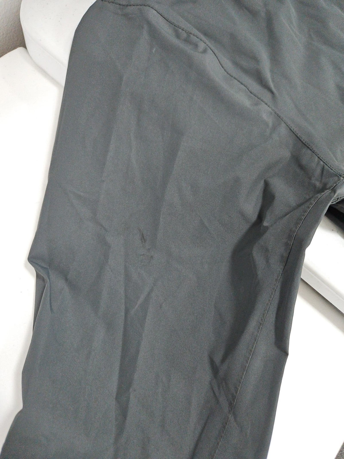 Lands' End Gray Hooded Full Zip Rain Jacket Corporate Logo Men's M