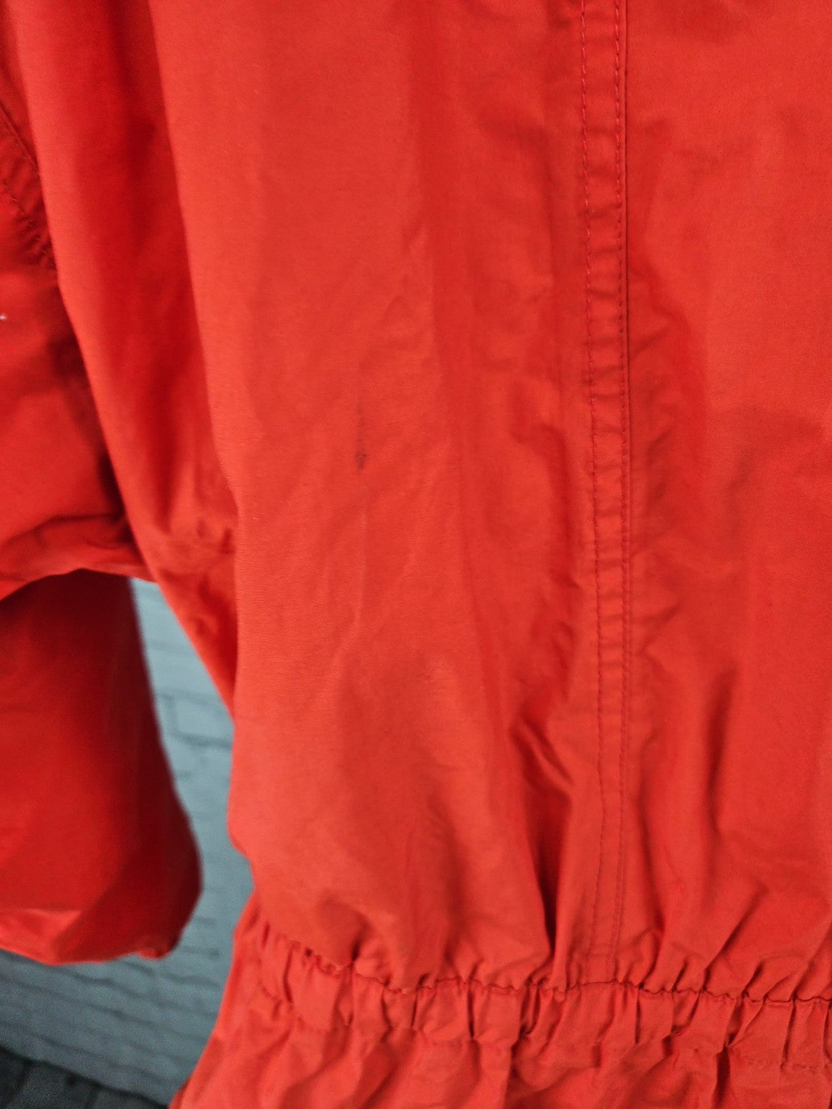 VTG APS CB Red Orange Nylon Insulated Cinched Waist Ski Jacket Womens 10