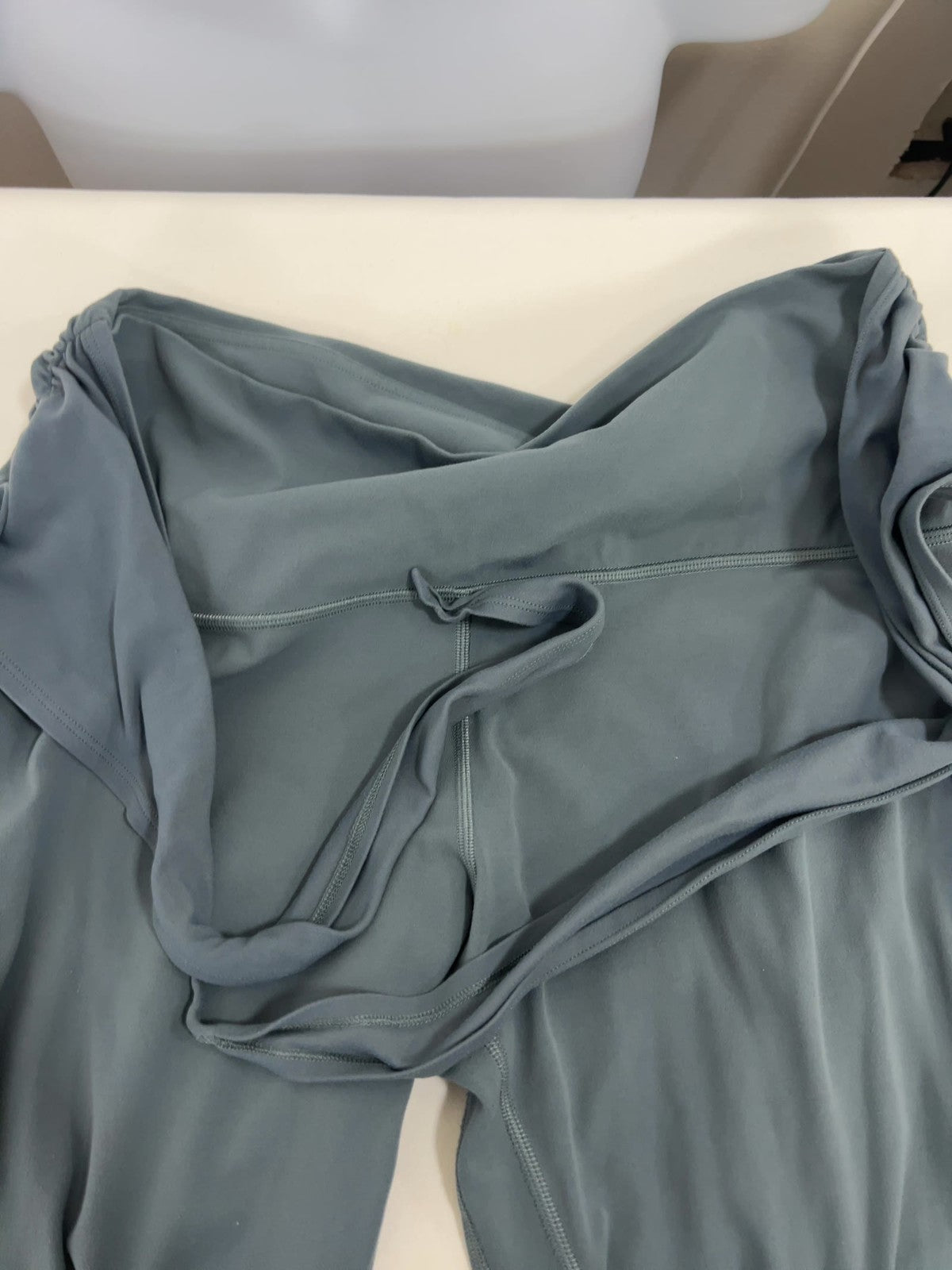 Lululemon Blue Ruched Tie Front High Rise Leggings Women's 12 (29X29)