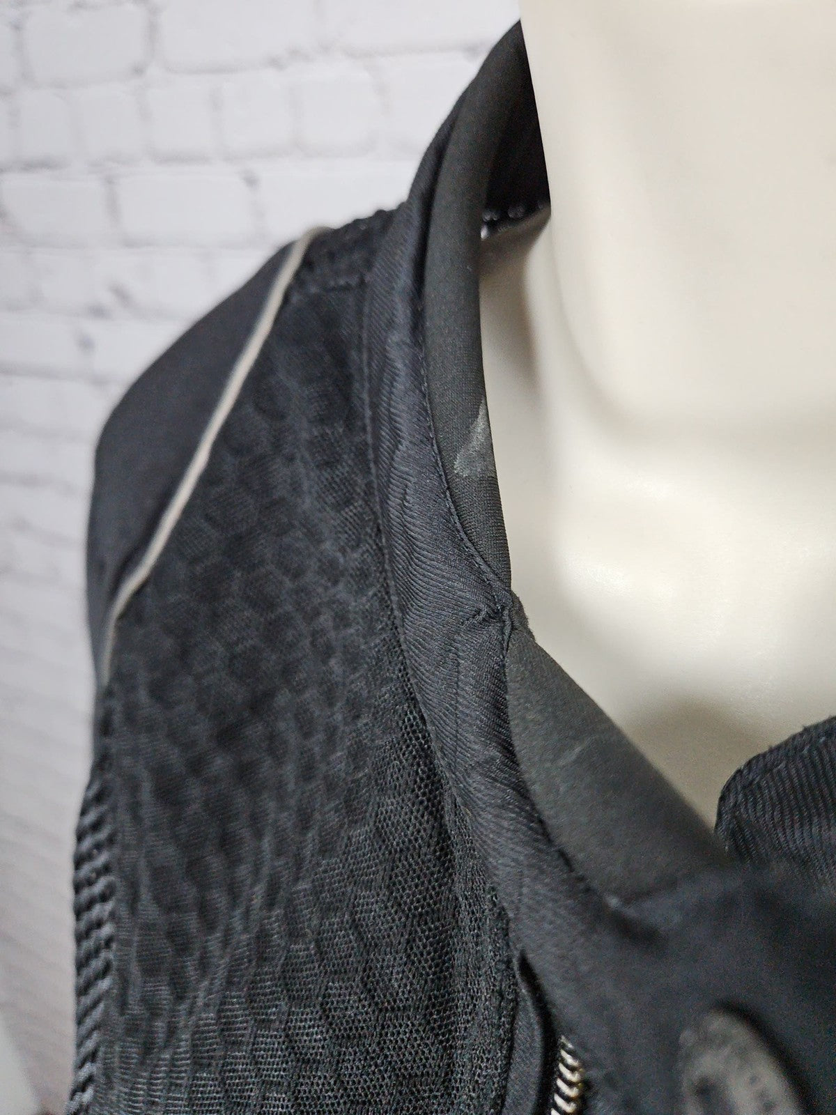 Harley Davidson Black Mesh Reflective Zip Front Moto Riding Jacket Women's M