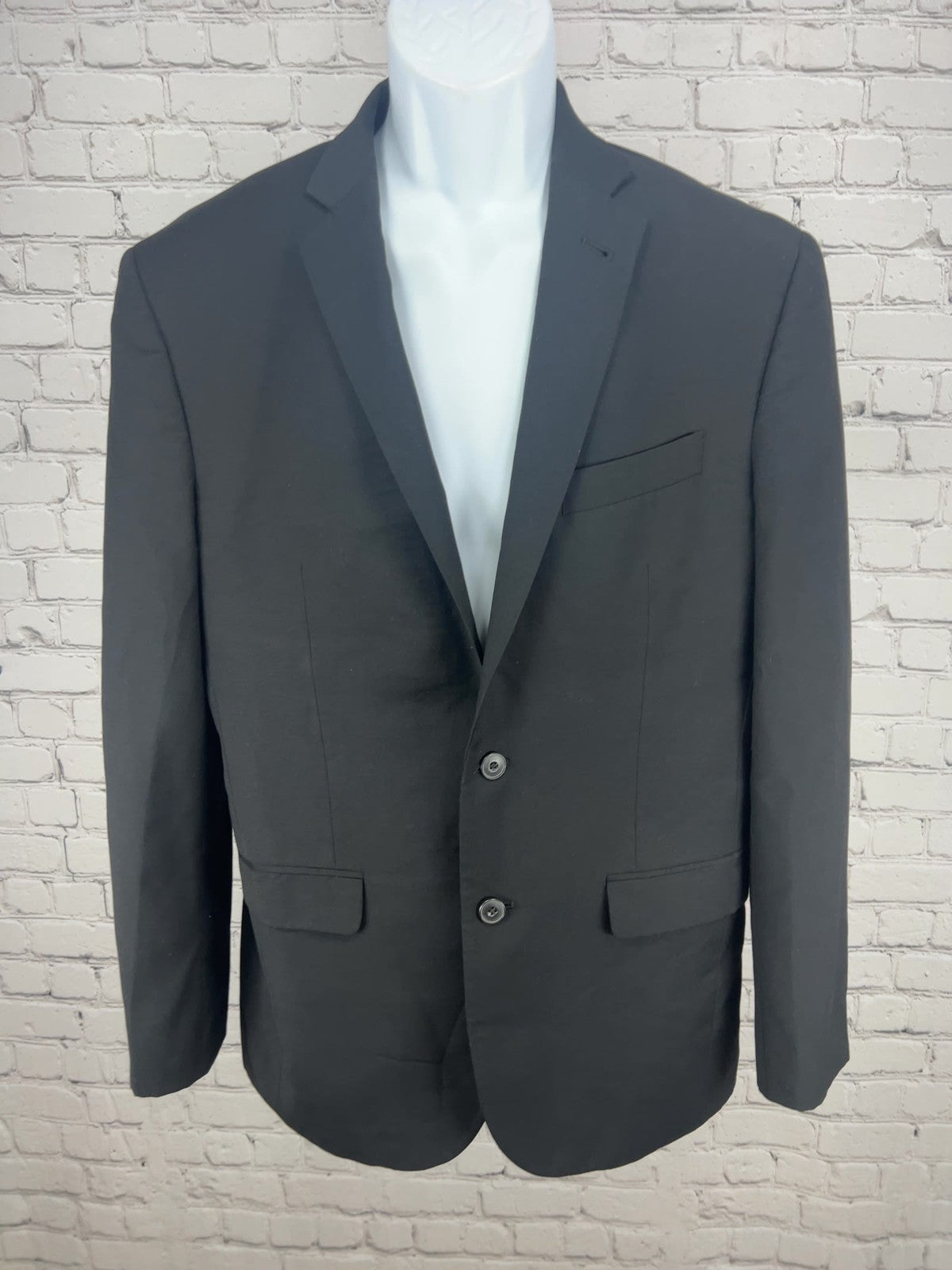 Jos A Bank Black 100% Wool Slim Fit 2 Button Blazer Sport Coat 40R