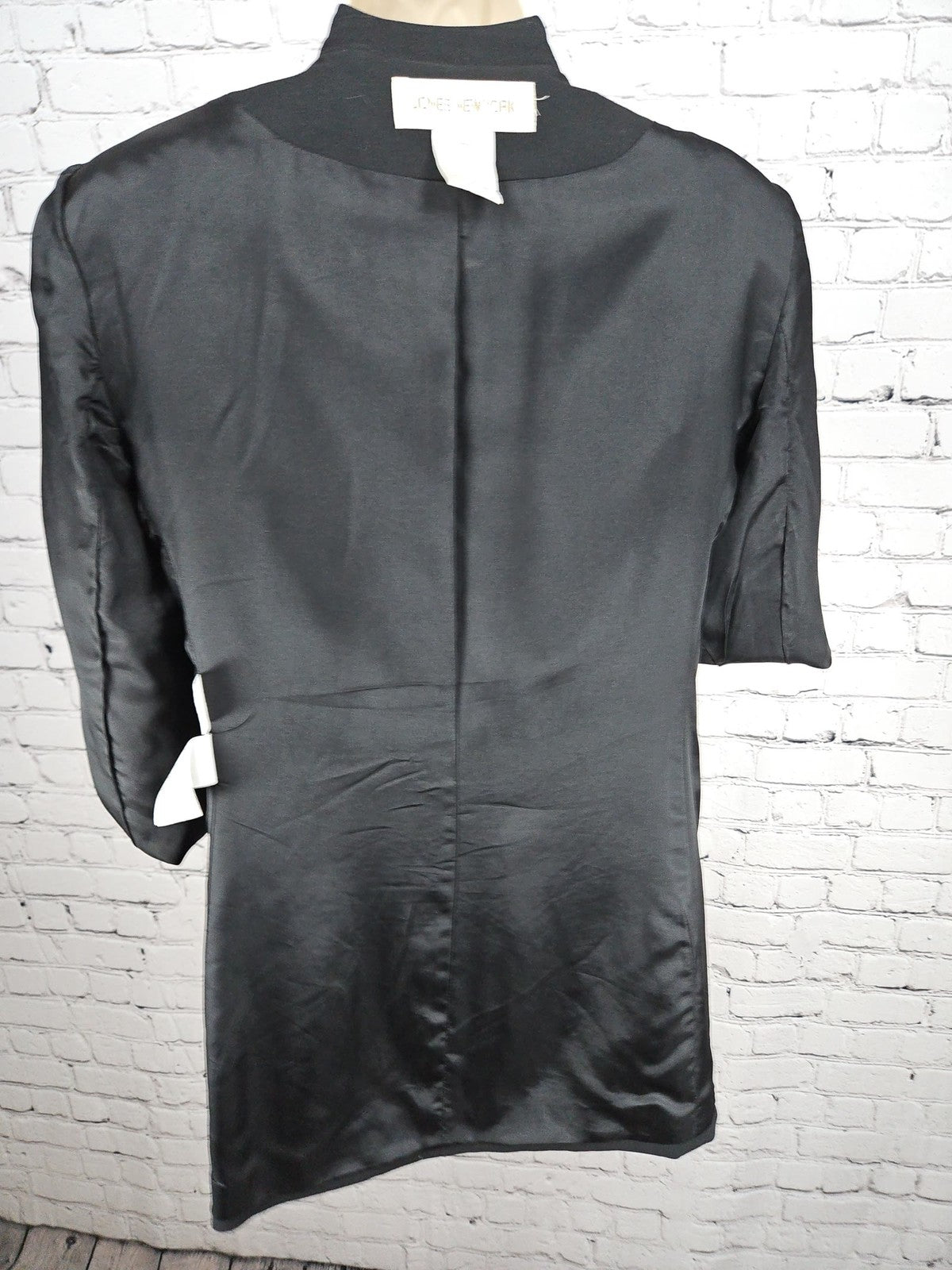 VTG Jones New York Black Wool Blend 3 Button Notch Lapel Lined Blazer Women's 6