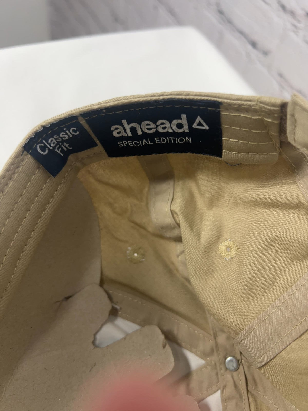 NWT Ahead Saltleaf Golf Preserve Khaki Adjustable Strapback Golf Hat One Size