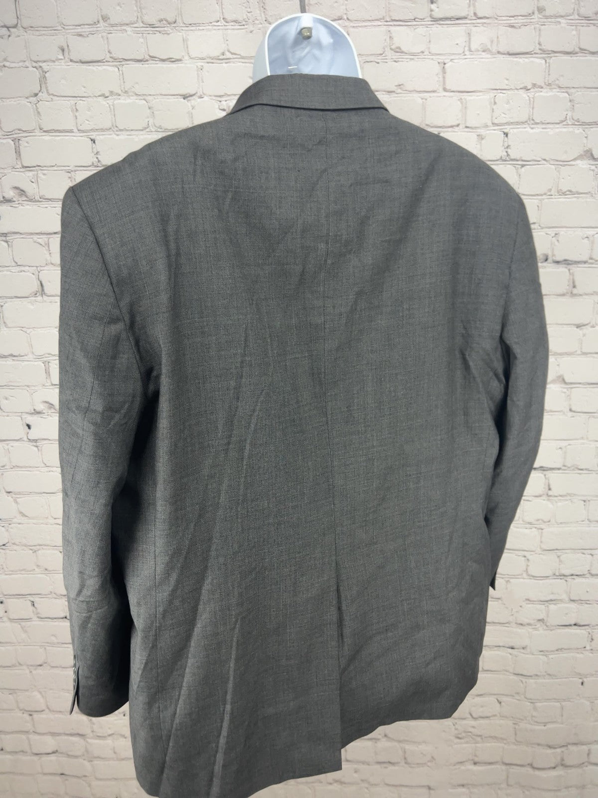 Turnbury Gray 100% Wool 2 Button Single Vented Notch Blazer Sport Coat 44S