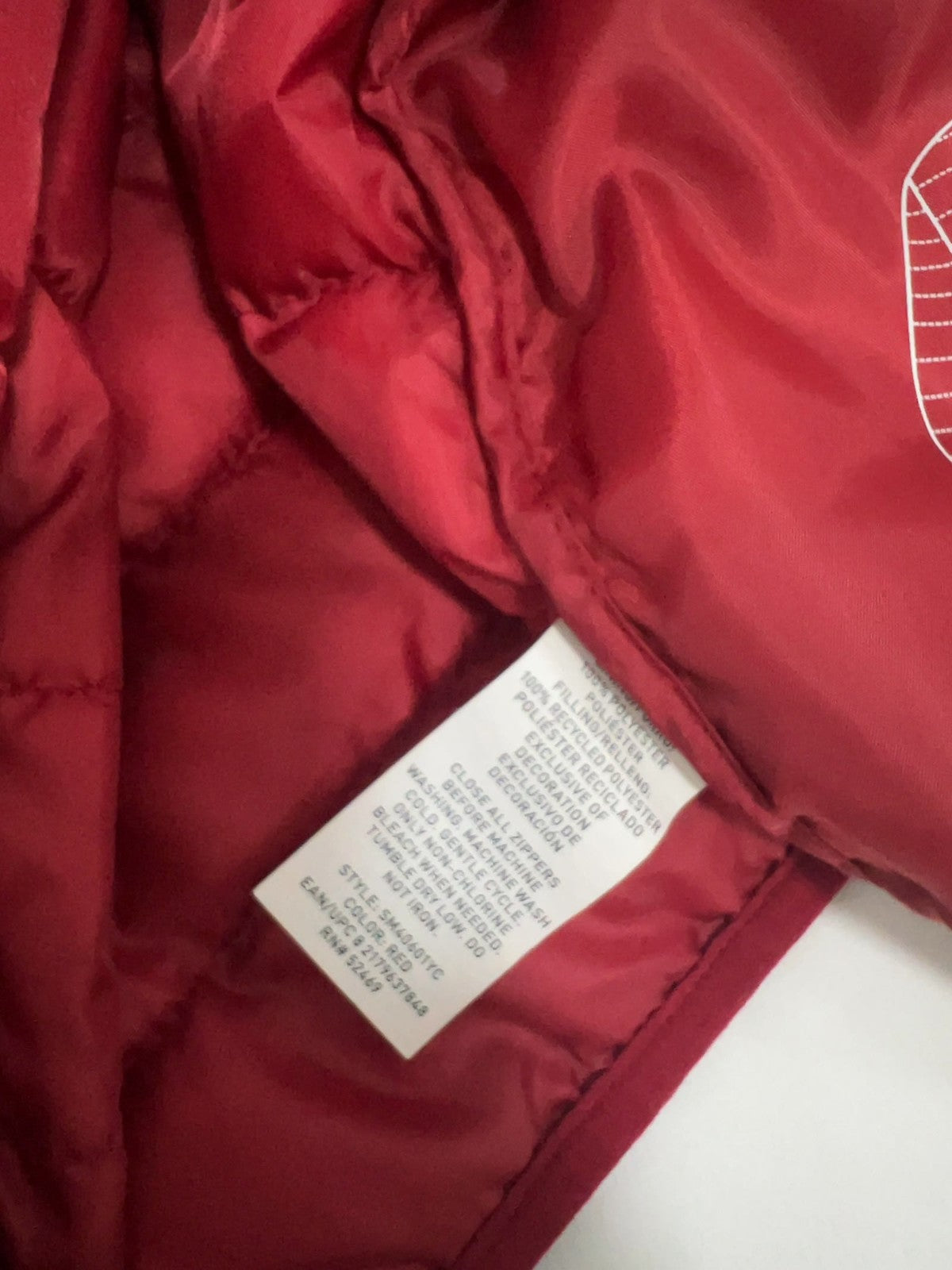 SwissTech Red Navy Colorblock Packable Puffer Jacket Men's M