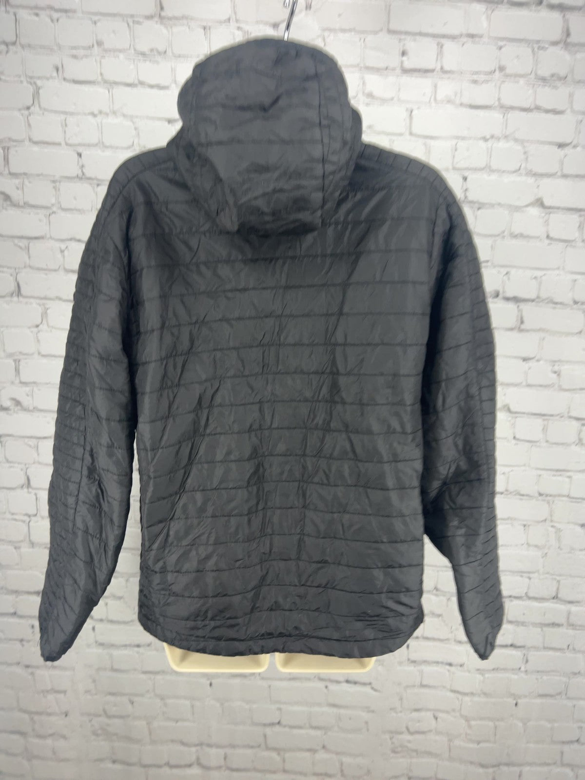 Dutch Bros Coffee Black Quilted Puffer Hooded Full Zip Jacket M