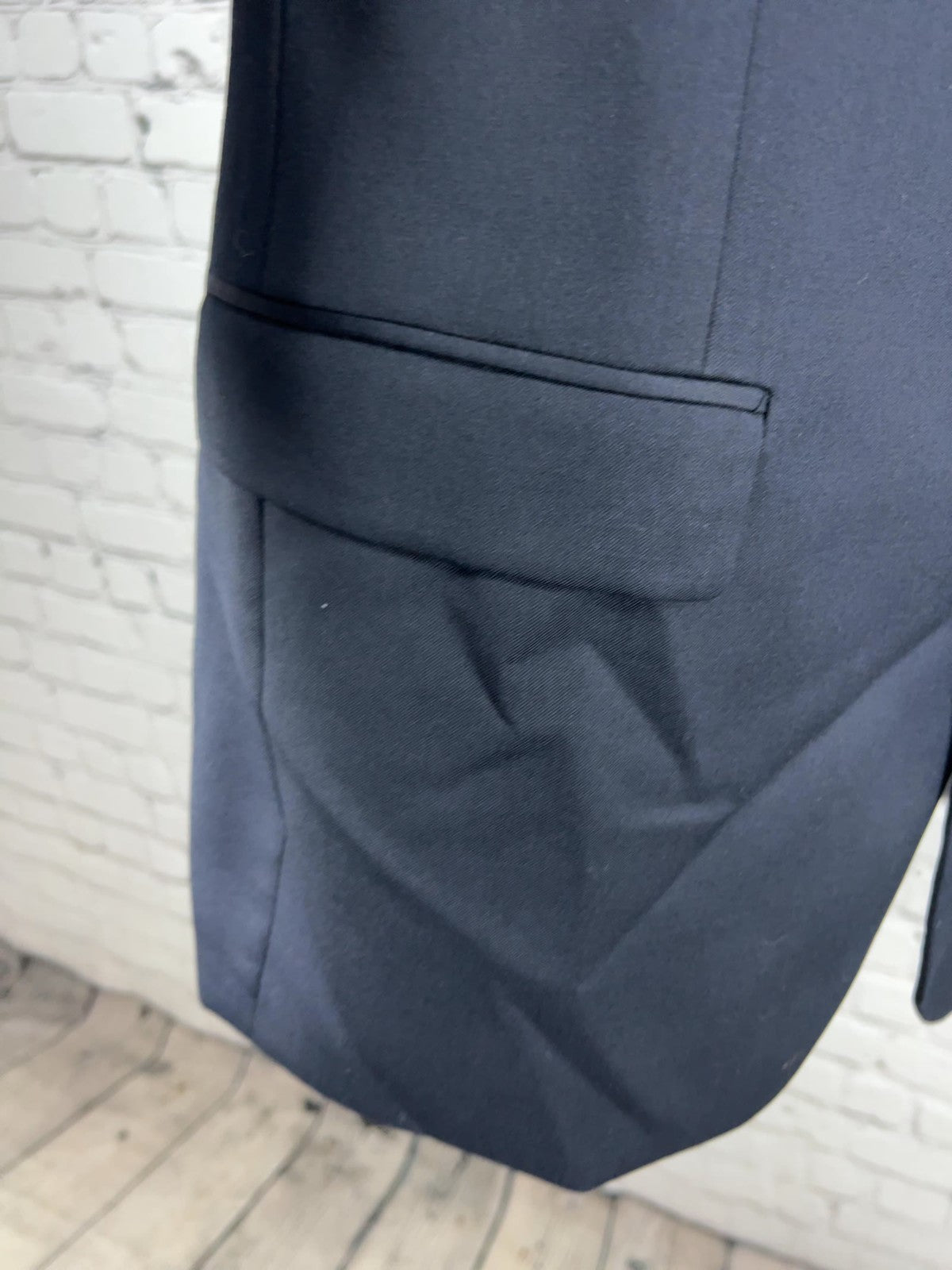 Michael Kors Navy Wool Blend 2 Button Silver Crest Blazer Sport Coat 40S