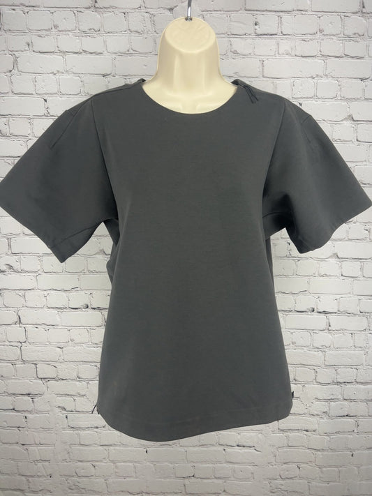 Lululemon Lab Confluence Short Sleeve Crew Shoulder Side Zip Sable L