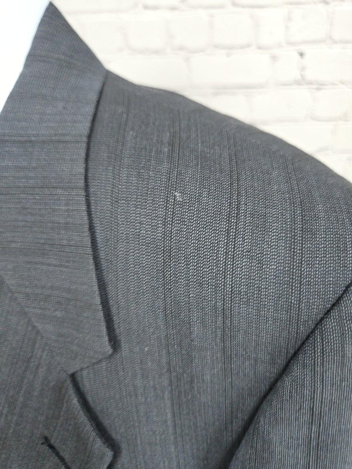 VTG Riserva Luciano Franzoni Gray Stripe Wool 2 Button Blazer Sport Coat 42R