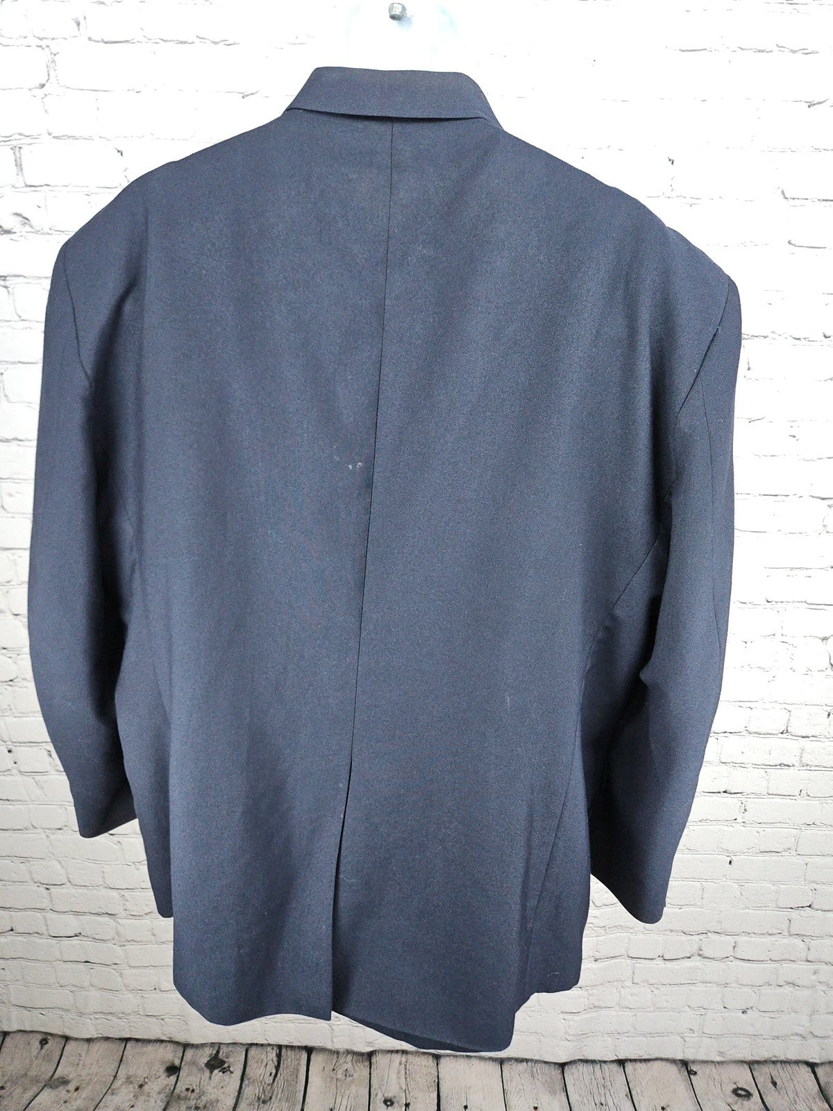 David Taylor Navy 2 Button Gold Button Single Vent Blazer Sport Coat 54R