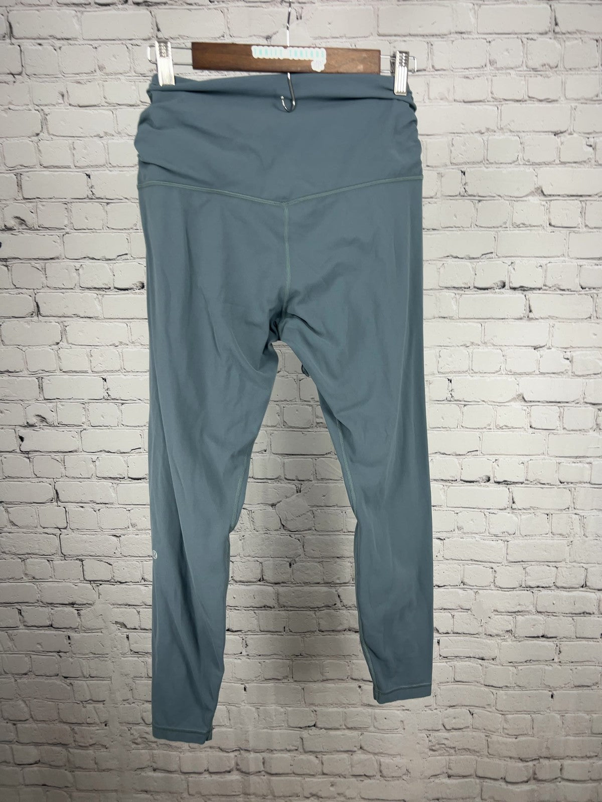 Lululemon Blue Ruched Tie Front High Rise Leggings Women's 12 (29X29)