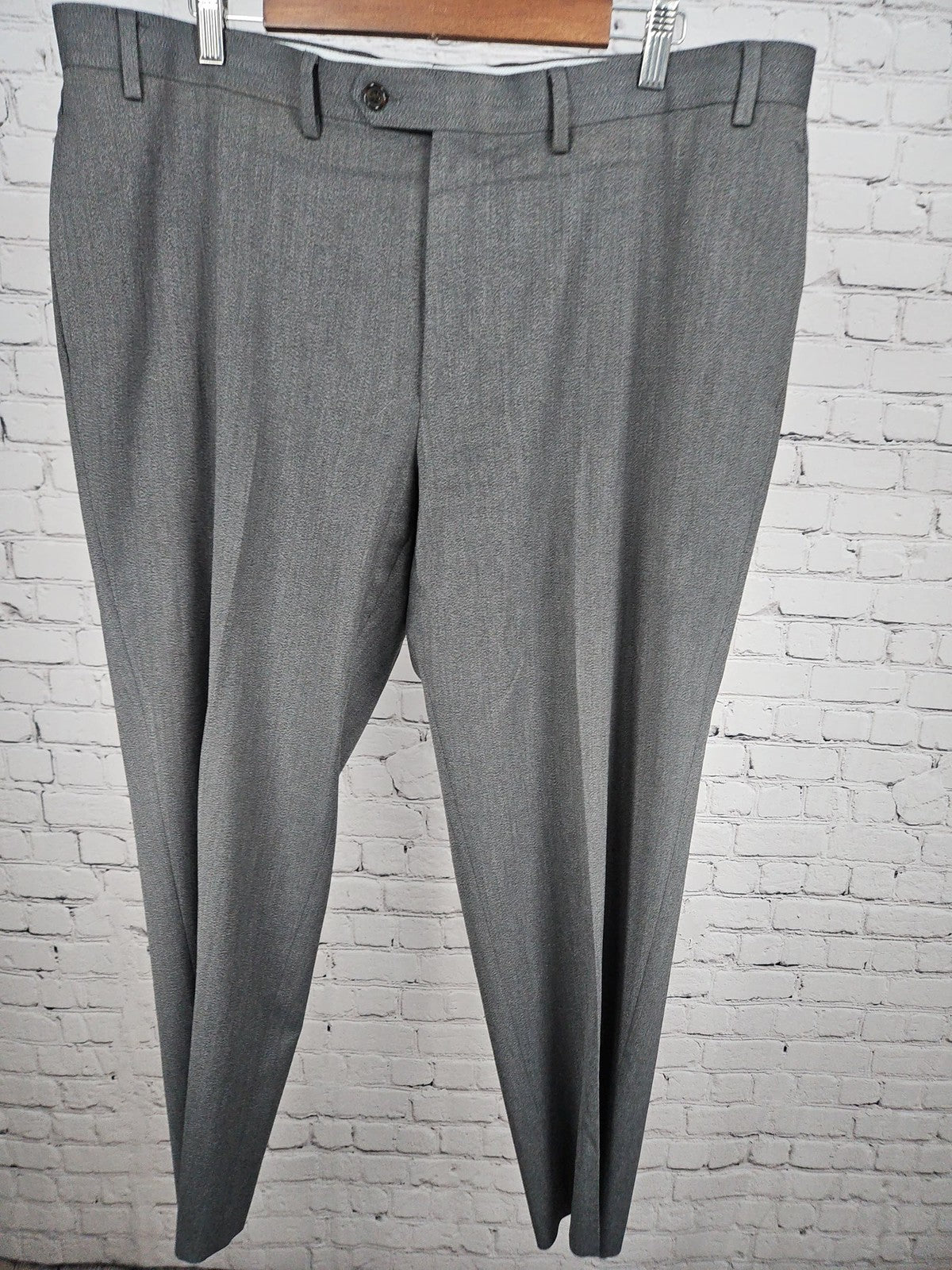Ralph Lauren Gray Herringbone Flat Front Men's Dress Pants 40 (39X28)