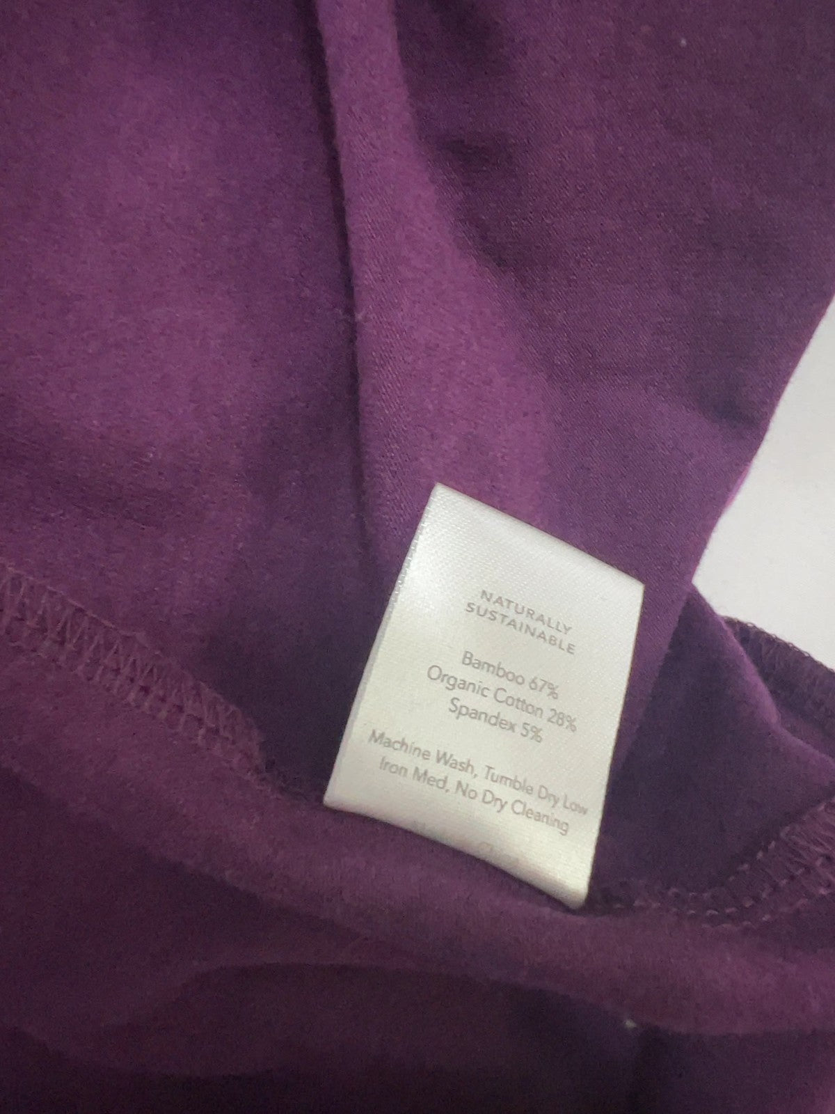 Sivana Bamboo Luxe Purple Faux Wrap V-Neck 3/4 Sleeve Midi Dress S