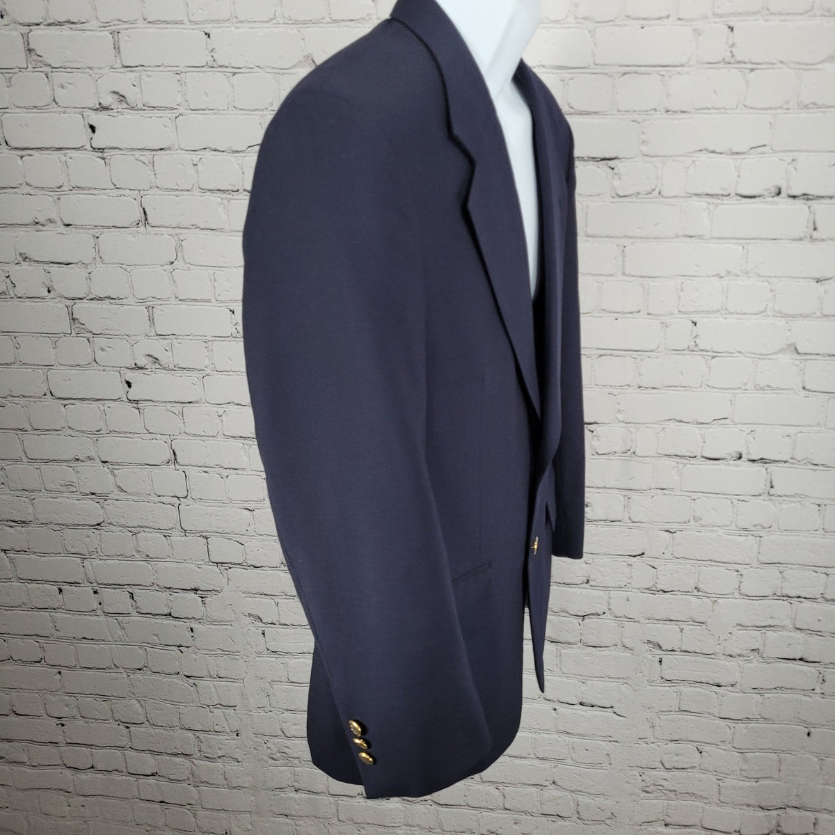 Mapelli De Milano Navy 100% Wool 2 Button Notch Blazer Sport Coat Size 37S