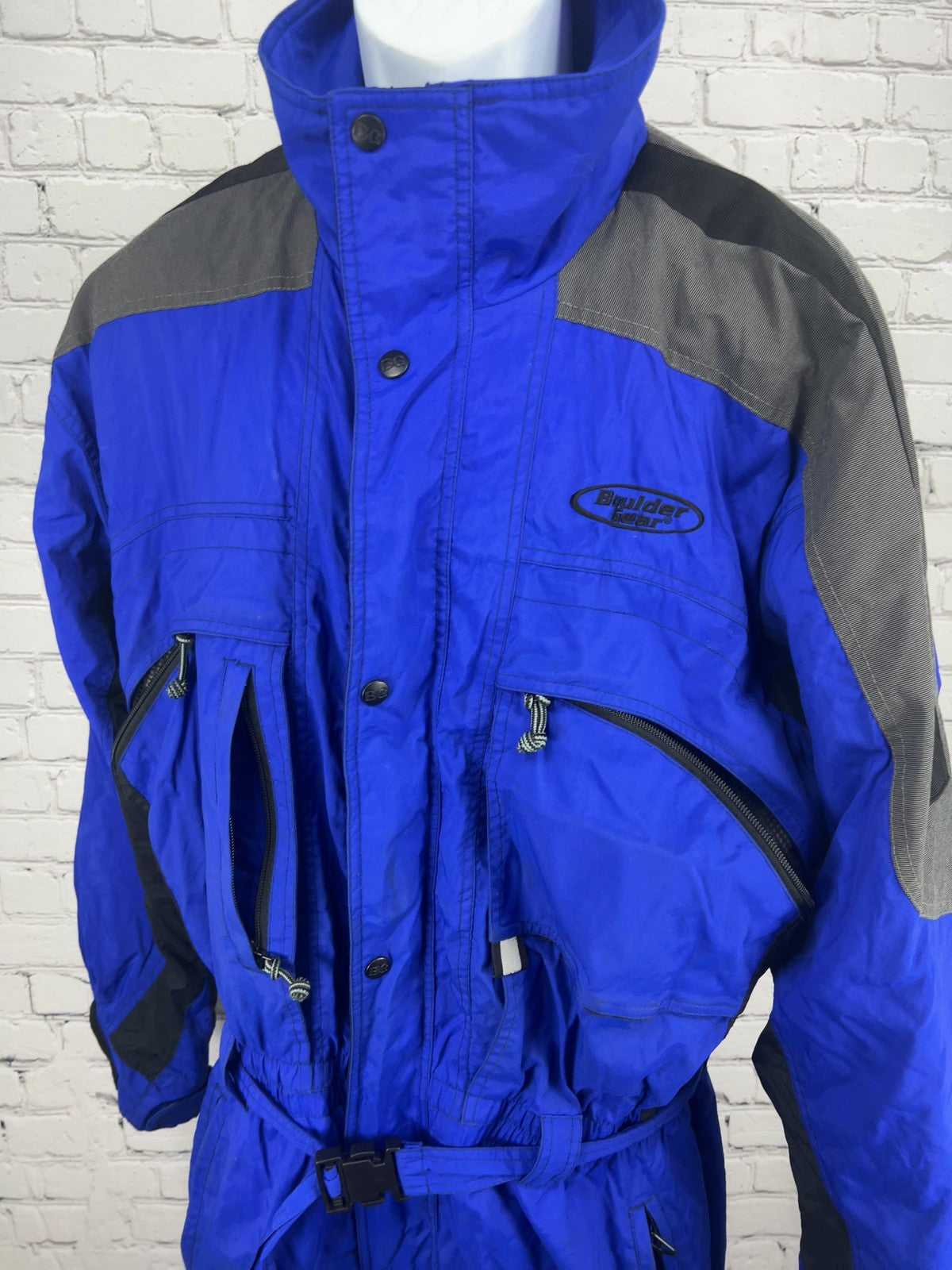 Boulder Gear Blue Gray Thinsulate Insulated One Piece Ski Snowsuit Mens XL