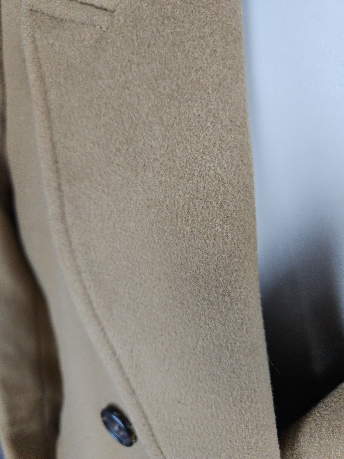 J.Crew Camel Wool Cashmere Blend Double Breasted Peak Lapel Topcoat 12