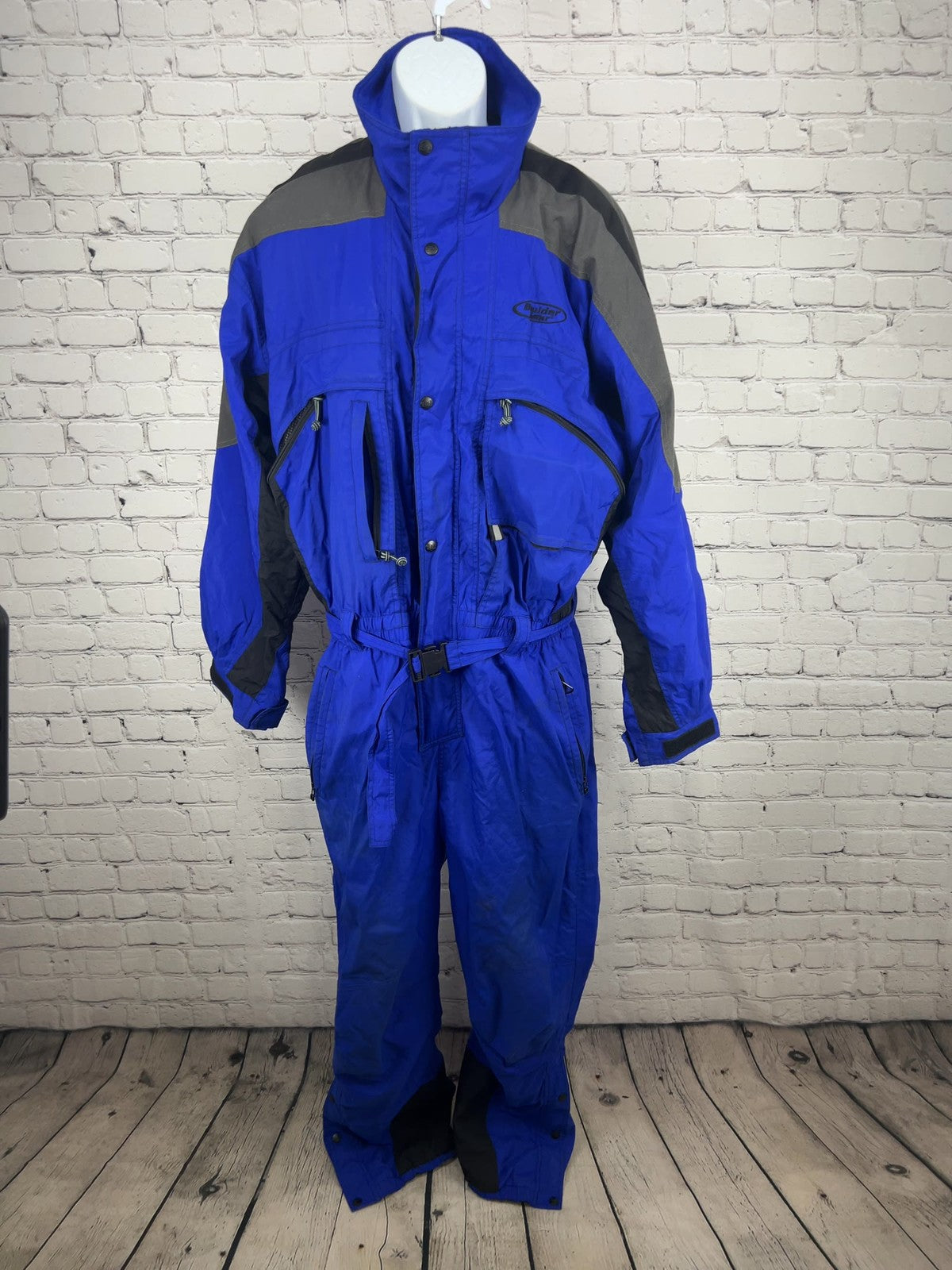 Boulder Gear Blue Gray Thinsulate Insulated One Piece Ski Snowsuit Mens XL