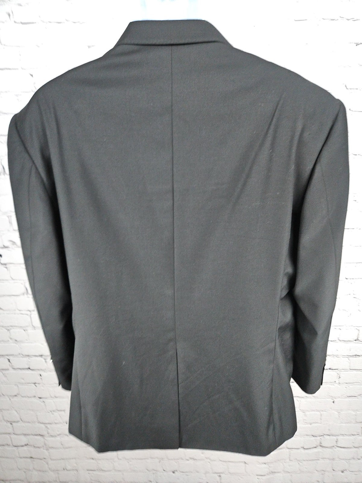 Ermenegildo Zegna Trofeo Black Wool 2 Button Blazer Sport Coat 45R