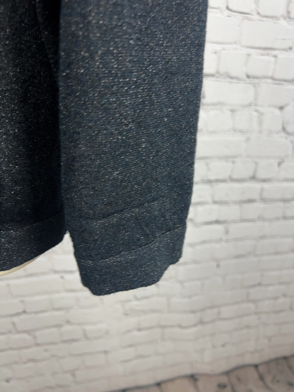 Coldwater Creek Black Metallic Cowl Neck Knit Semi Sheer Long Sleeve Sweater XL